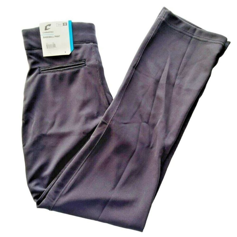 Champro BP4U Adult Small Baseball Pants Black Open Bottom Reinforced Knee Mens